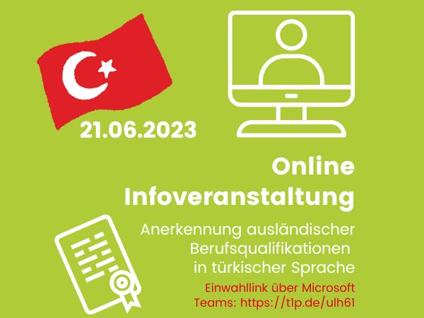 Online-Infoveranstaltung Anerkennung ausländischer Abschlüsse